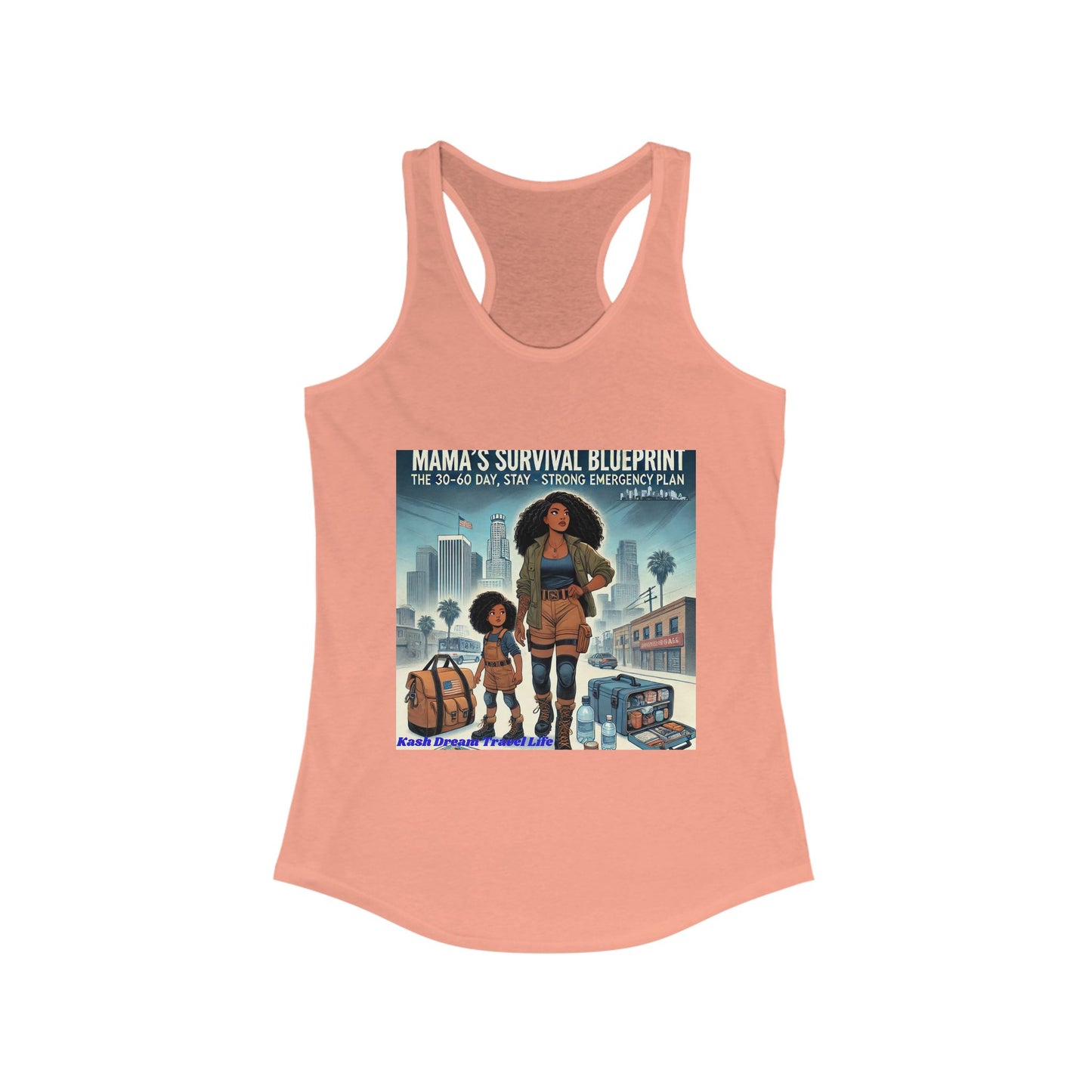 Mama's Survival Blueprint Women's Racerback Tank - Empowering Fit for Moms
