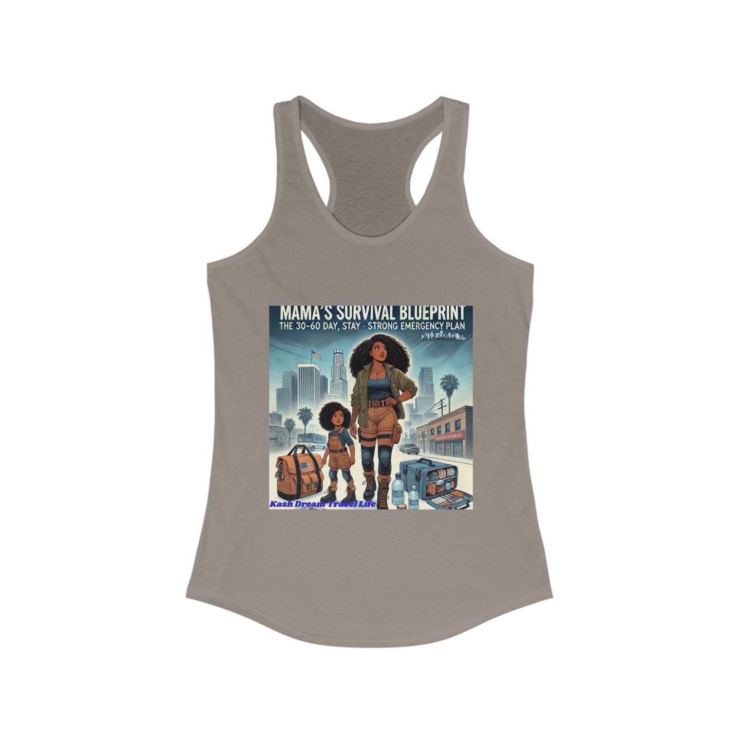 Mama's Survival Blueprint Women's Racerback Tank - Empowering Fit for Moms