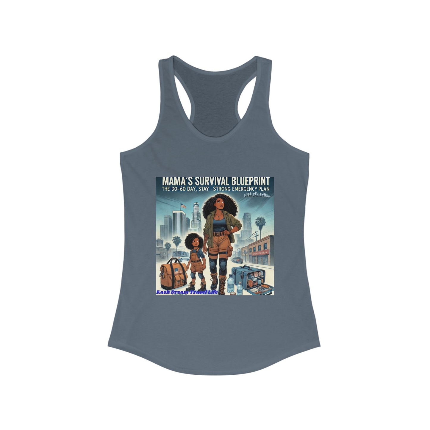 Mama's Survival Blueprint Women's Racerback Tank - Empowering Fit for Moms