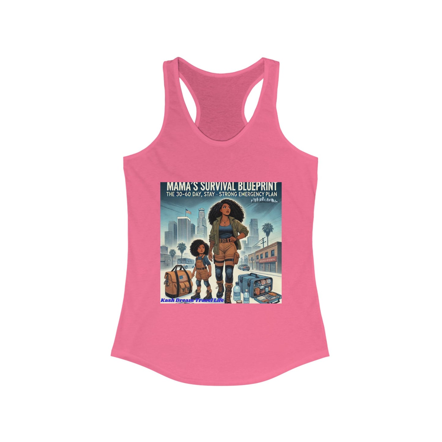 Mama's Survival Blueprint Women's Racerback Tank - Empowering Fit for Moms