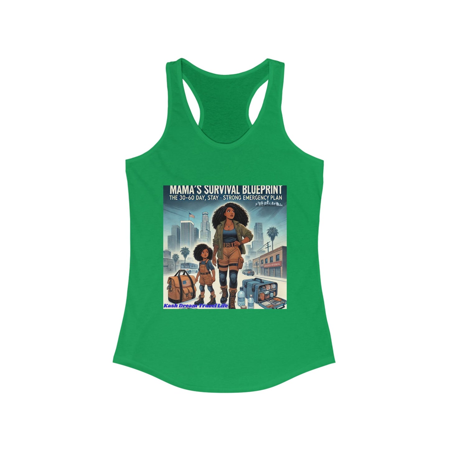 Mama's Survival Blueprint Women's Racerback Tank - Empowering Fit for Moms
