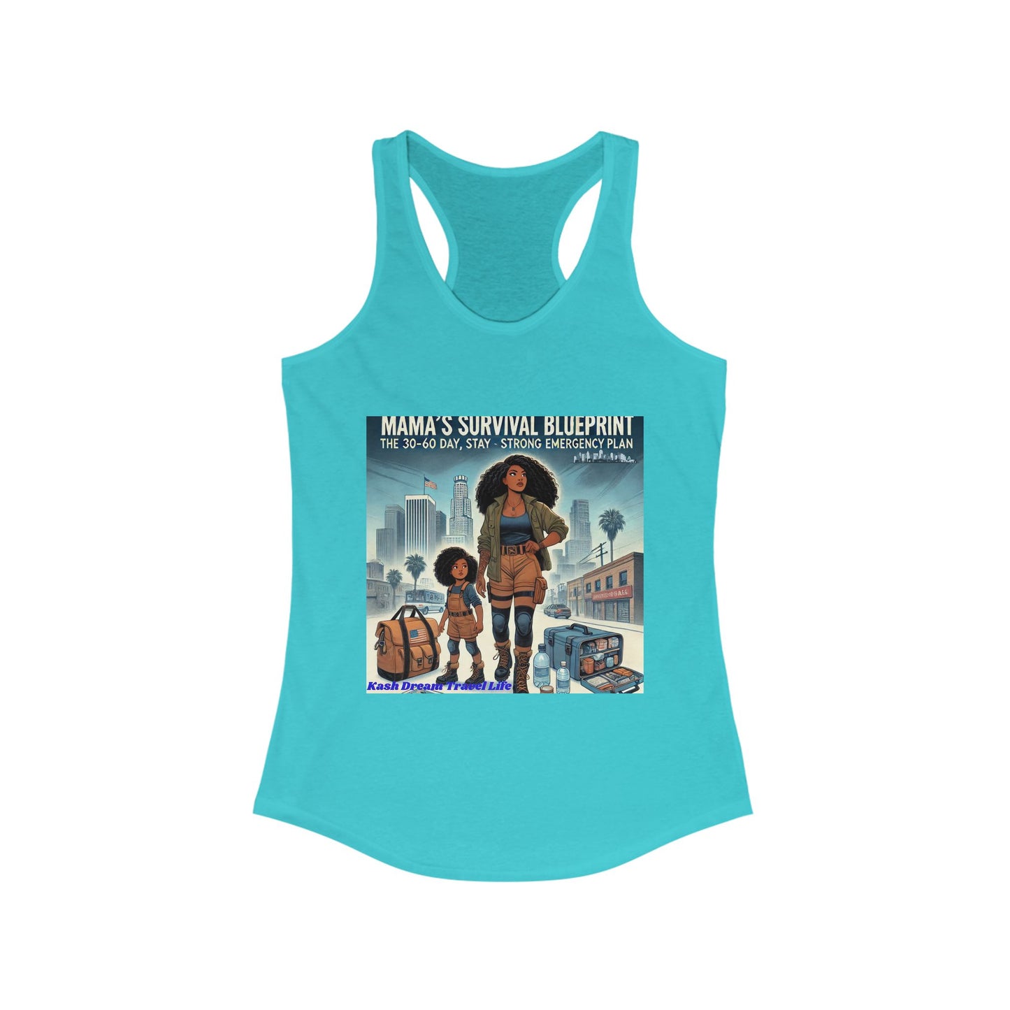 Mama's Survival Blueprint Women's Racerback Tank - Empowering Fit for Moms