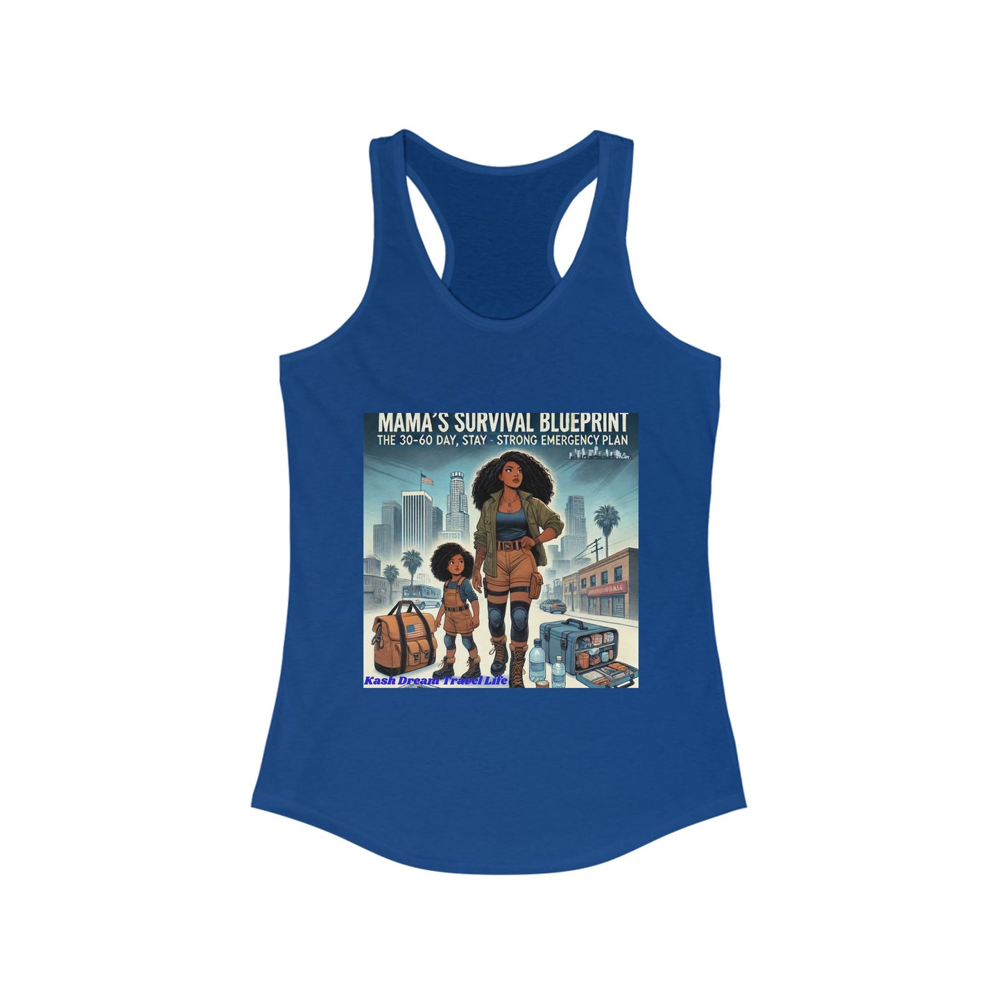 Mama's Survival Blueprint Women's Racerback Tank - Empowering Fit for Moms