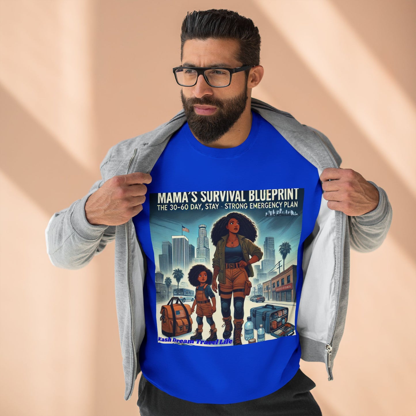 Mama's Survival Blueprint Unisex Crewneck Sweatshirt - Family Emergency Preparation