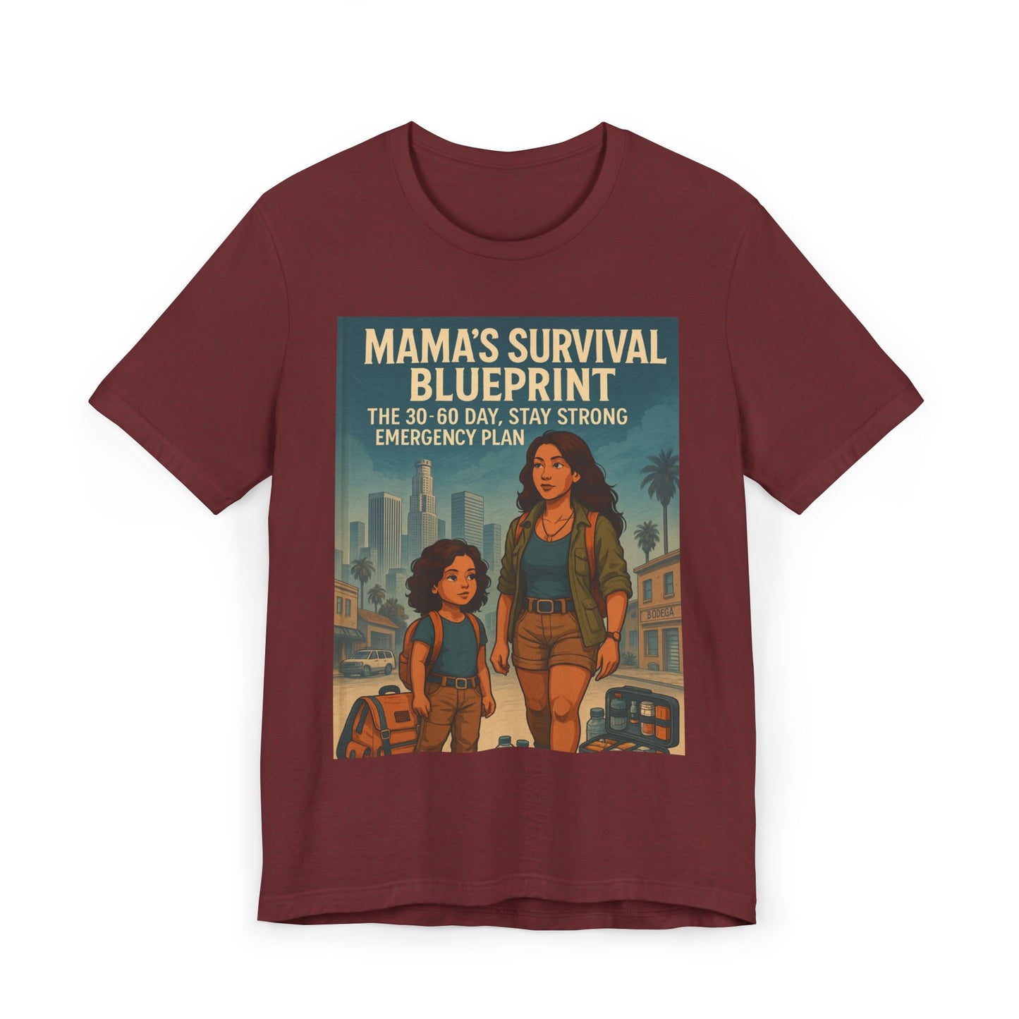 Mama's Survival Blueprint Latin Unisex Jersey T-Shirt - Empowering Family Design for Everyday Wear