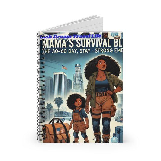Mama's Survival Guide Spiral Notebook - Empowering Design for Moms & Adventurers
