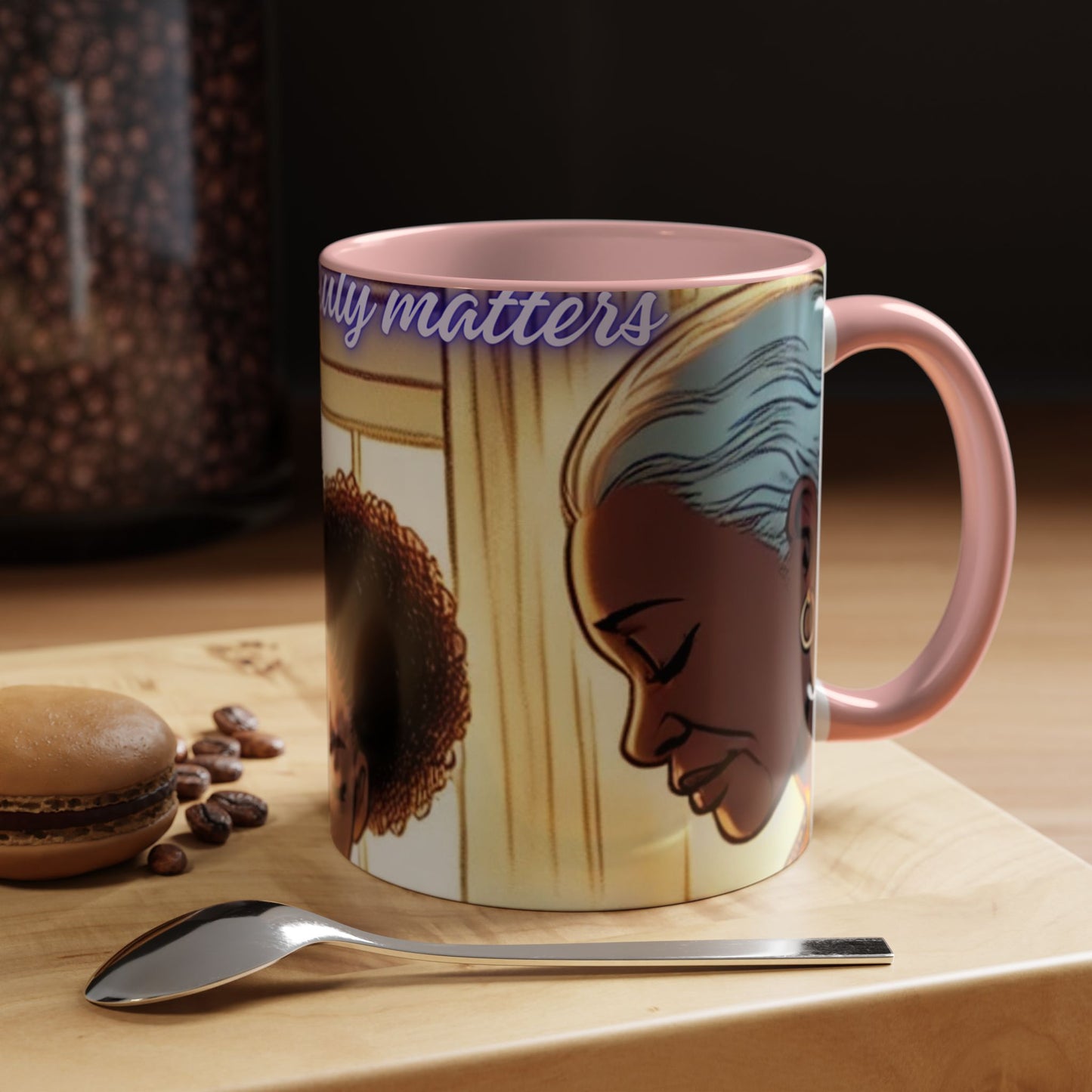 Kash Dream Travel Life Prayer Coffee Mug, Spiritual Mug, Black Family Accent Mug, Faith-Inspired Gift, Family Connection Cup