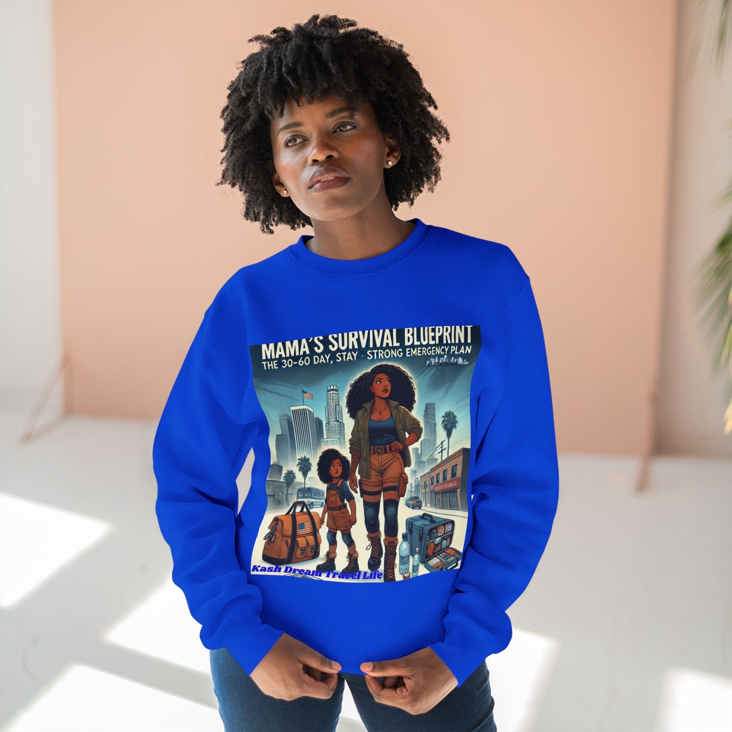 Mama's Survival Blueprint Unisex Crewneck Sweatshirt - Family Emergency Preparation