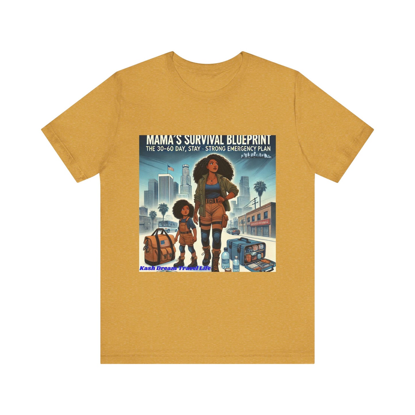 Mama's Survival Blueprint Tee - Unisex Short Sleeve Shirt for Strong Moms - Emergency Planning Design