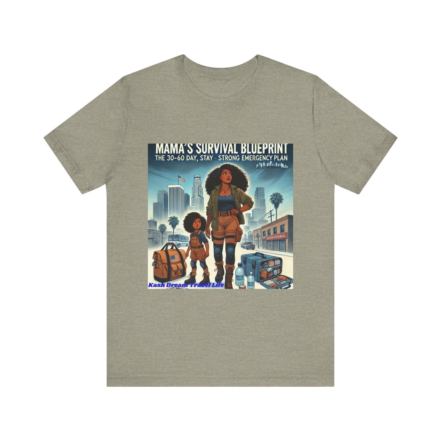 Mama's Survival Blueprint Tee - Unisex Short Sleeve Shirt for Strong Moms - Emergency Planning Design