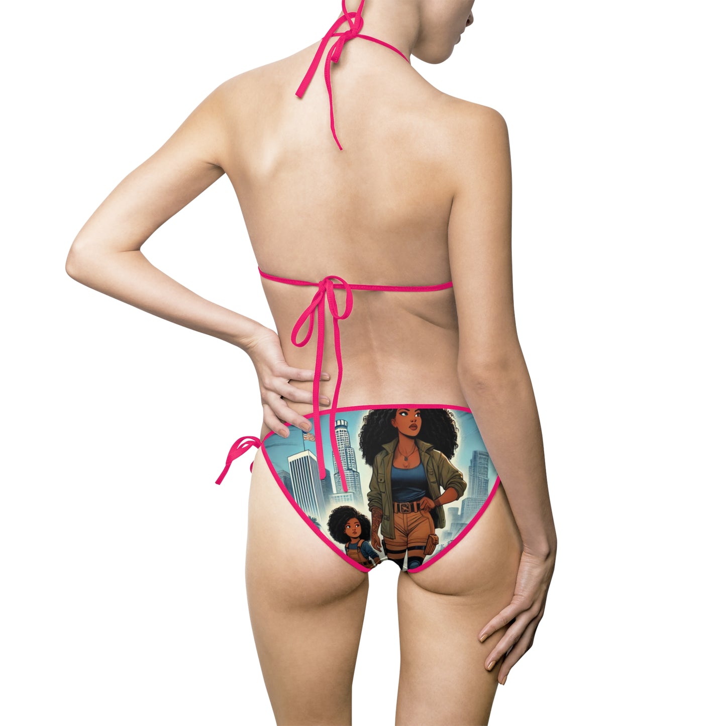 Melanated Mama's Retro-Inspired Women's Bikini Swimsuit - Stay Strong & Stylish