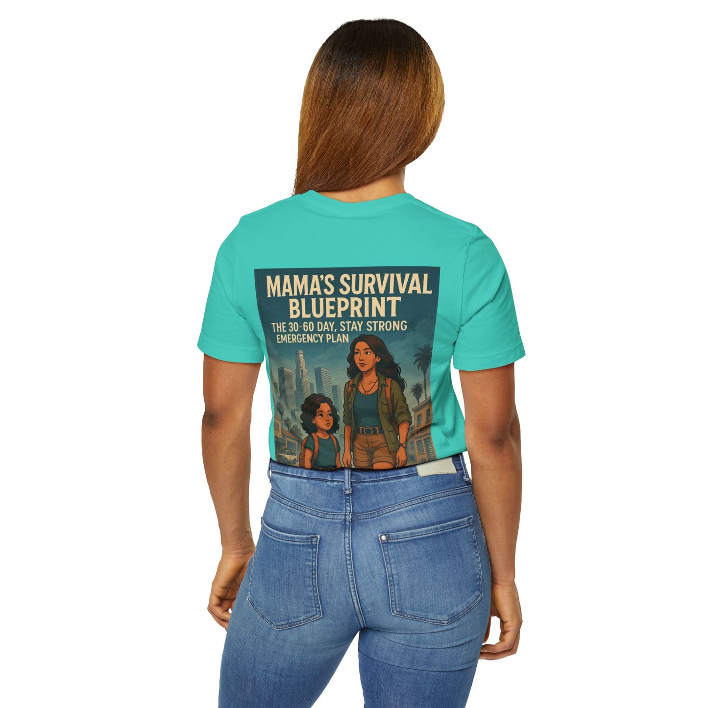 Mama's Survival Blueprint Latin Unisex Jersey T-Shirt - Empowering Family Design for Everyday Wear