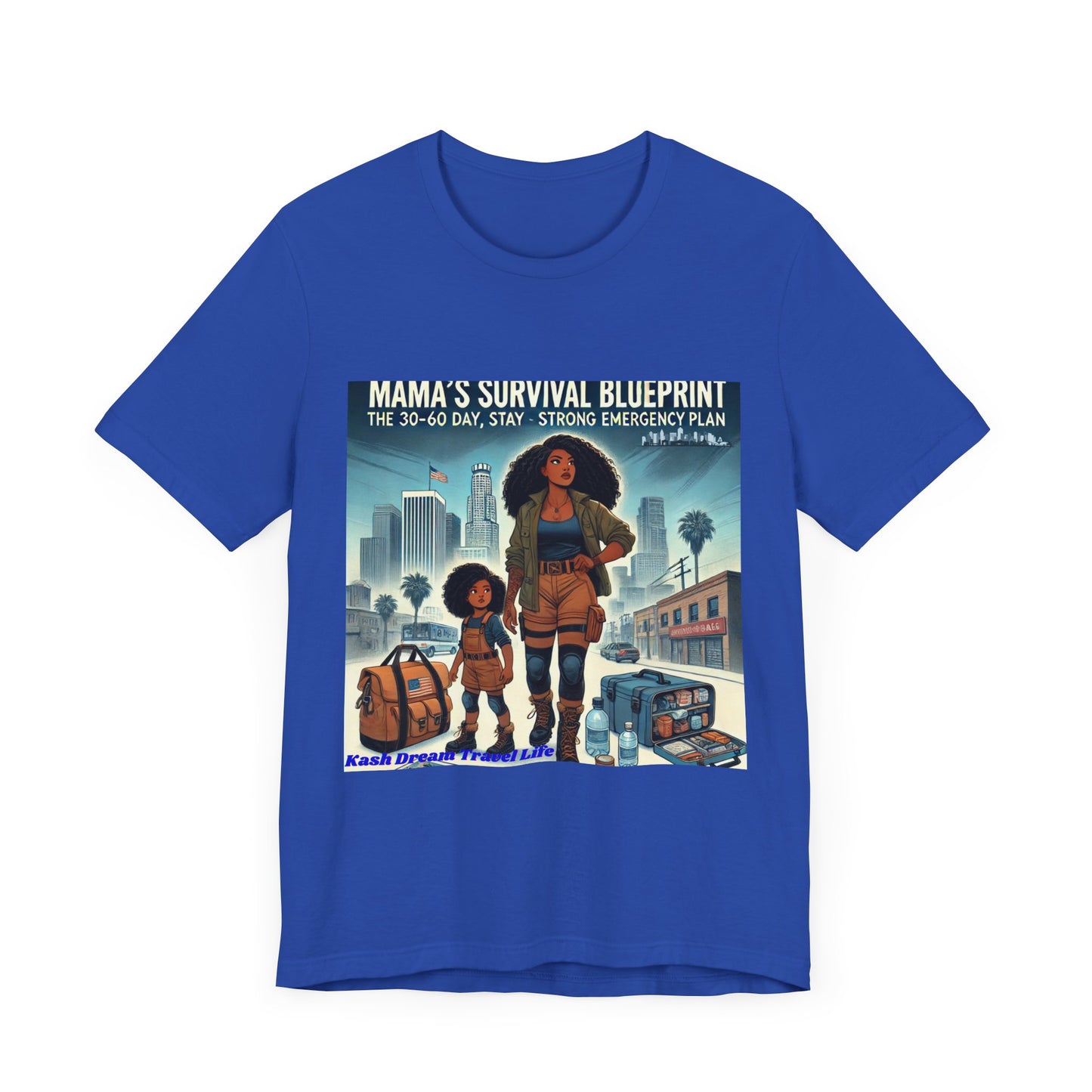 Mama's Survival Blueprint Tee - Unisex Short Sleeve Shirt for Strong Moms - Emergency Planning Design