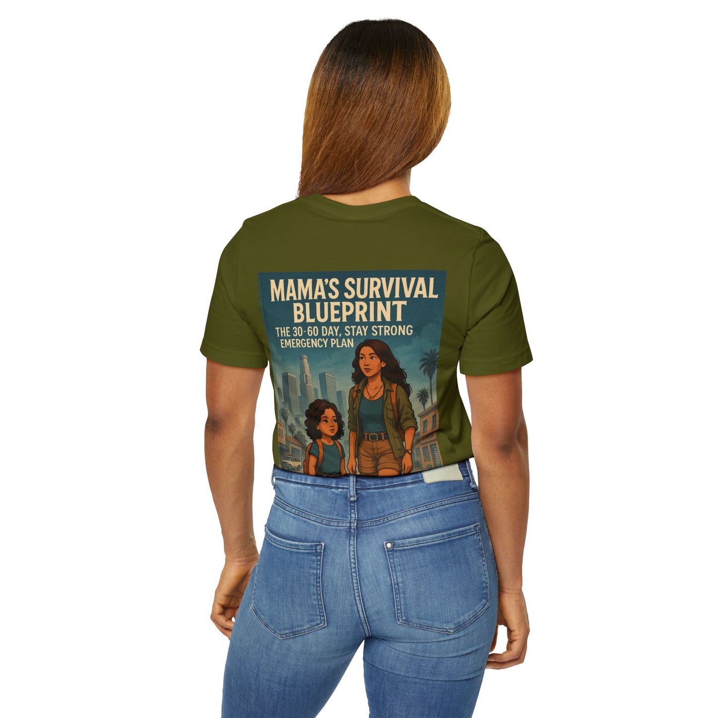 Mama's Survival Blueprint Latin Unisex Jersey T-Shirt - Empowering Family Design for Everyday Wear