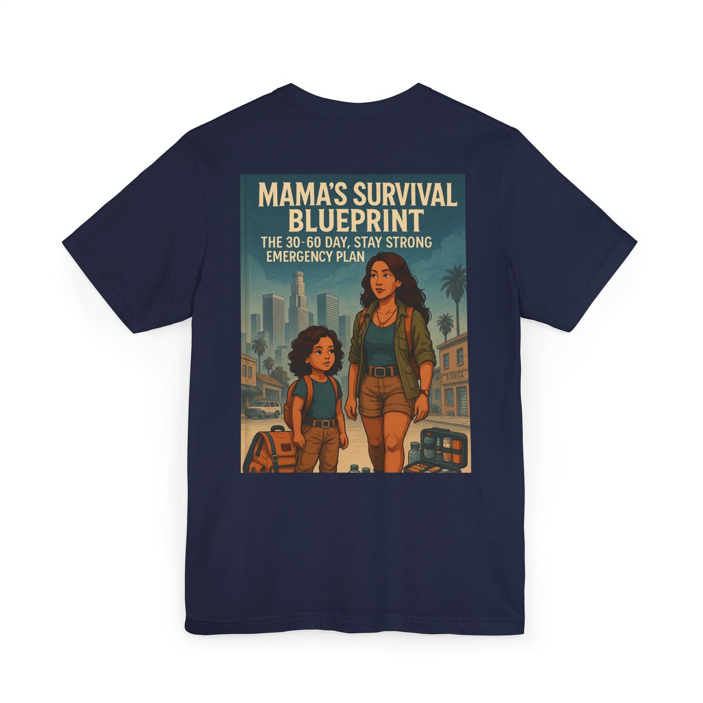Mama's Survival Blueprint Latin Unisex Jersey T-Shirt - Empowering Family Design for Everyday Wear