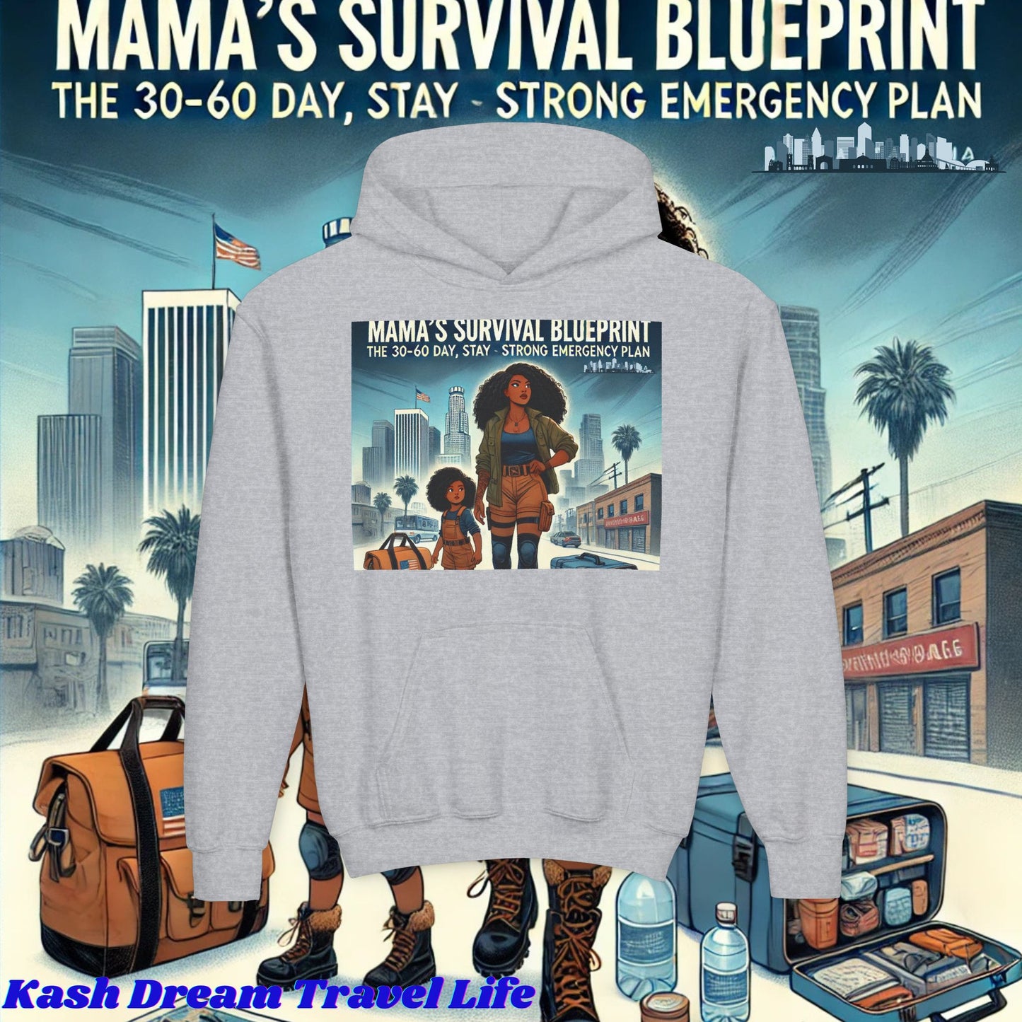 Mama's Survival Blueprint Youth Hoodie - Cozy & Inspirational Sweatshirt