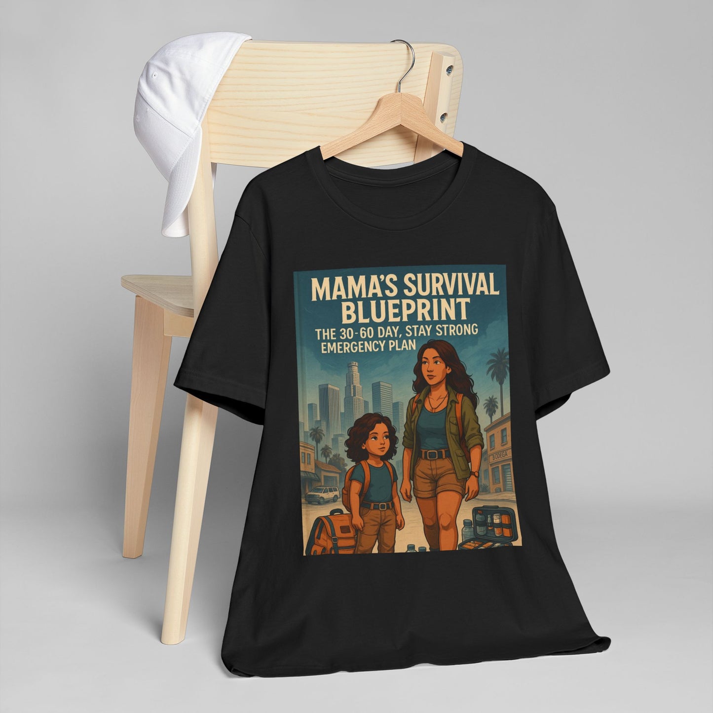 Mama's Survival Blueprint Latin Unisex Jersey T-Shirt - Empowering Family Design for Everyday Wear