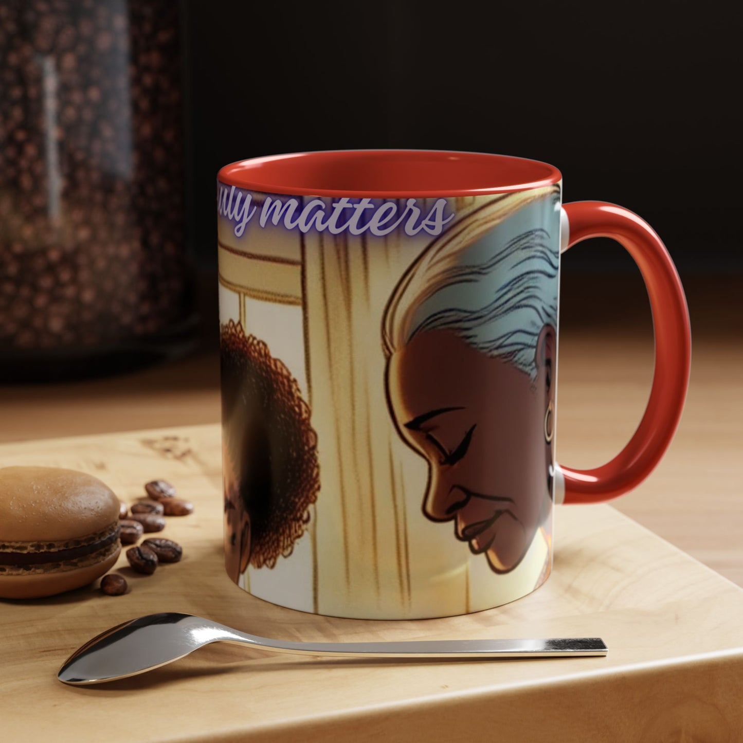 Kash Dream Travel Life Prayer Coffee Mug, Spiritual Mug, Black Family Accent Mug, Faith-Inspired Gift, Family Connection Cup