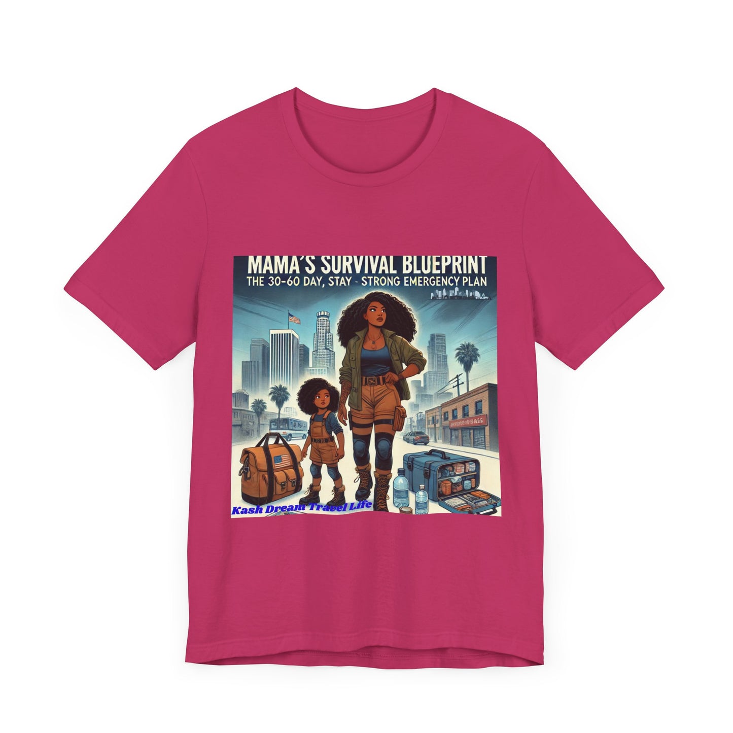 Mama's Survival Blueprint Tee - Unisex Short Sleeve Shirt for Strong Moms - Emergency Planning Design