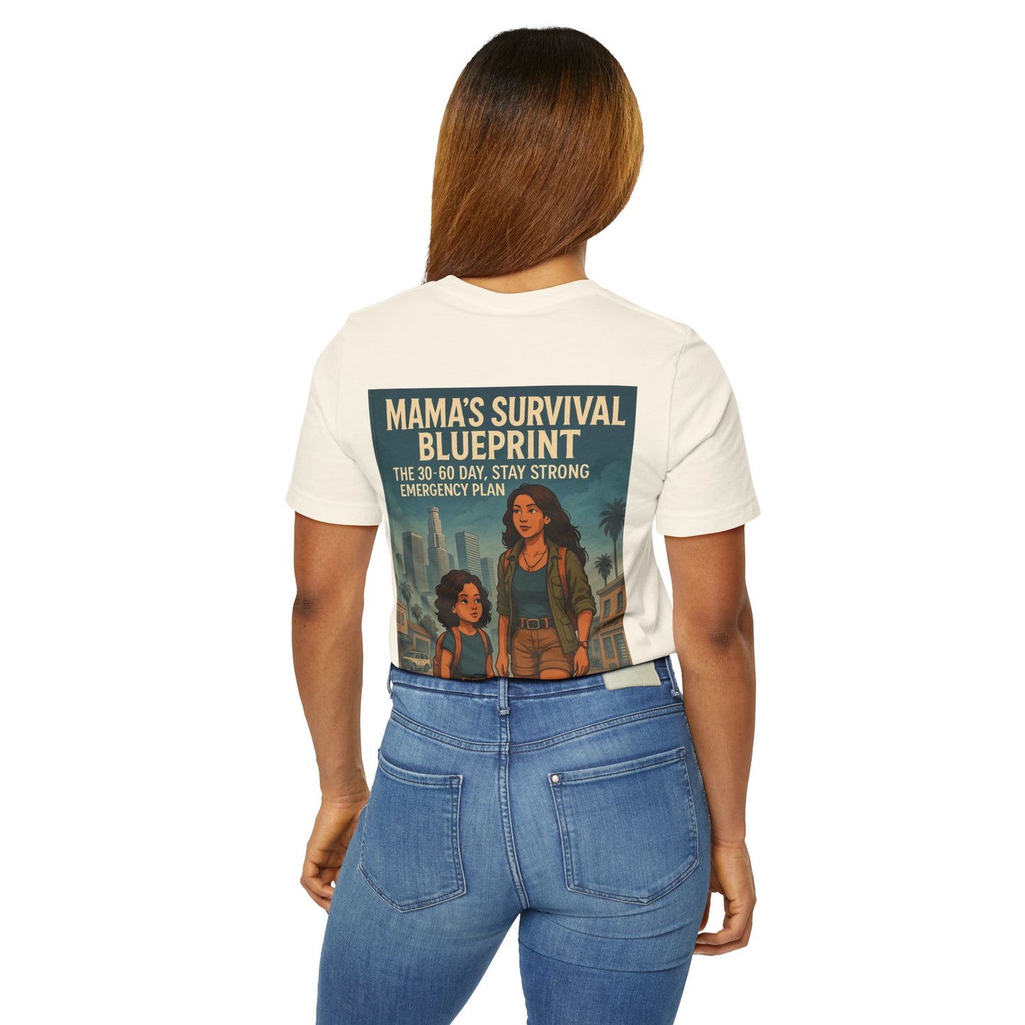 Mama's Survival Blueprint Latin Unisex Jersey T-Shirt - Empowering Family Design for Everyday Wear