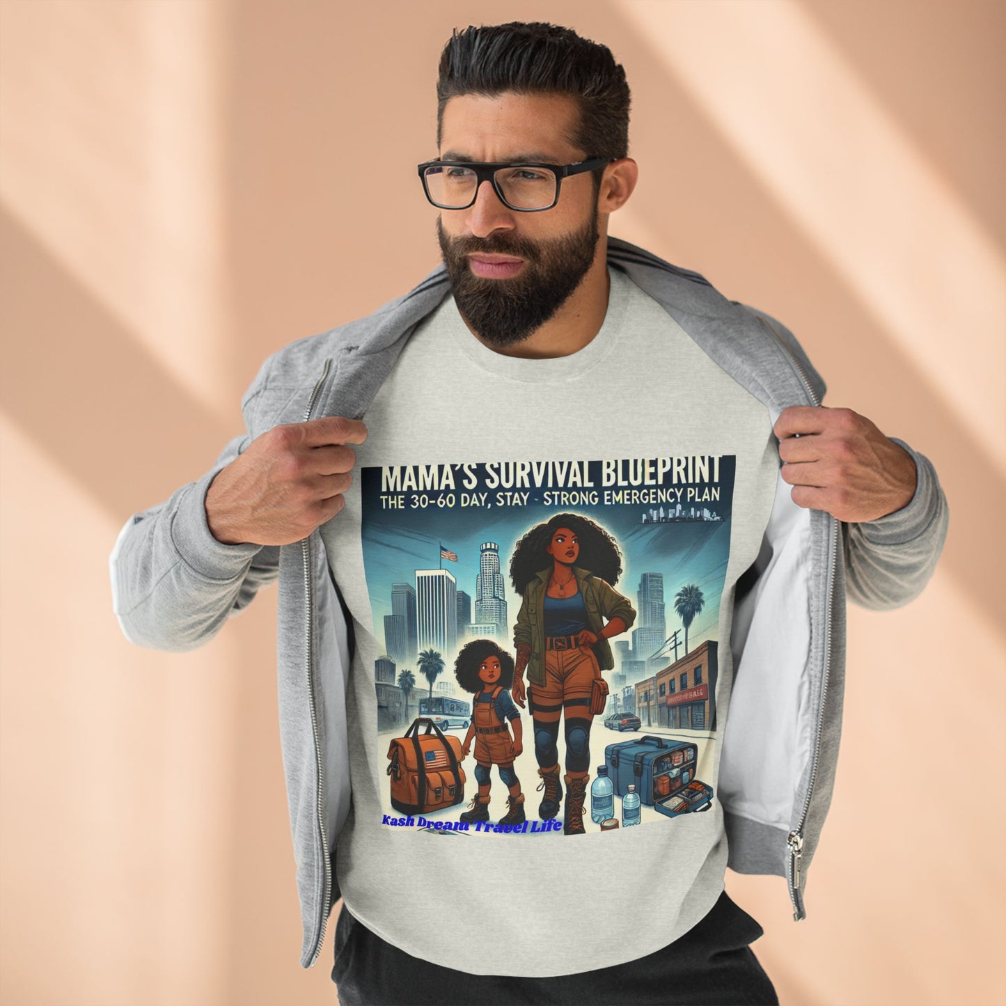 Mama's Survival Blueprint Unisex Crewneck Sweatshirt - Family Emergency Preparation