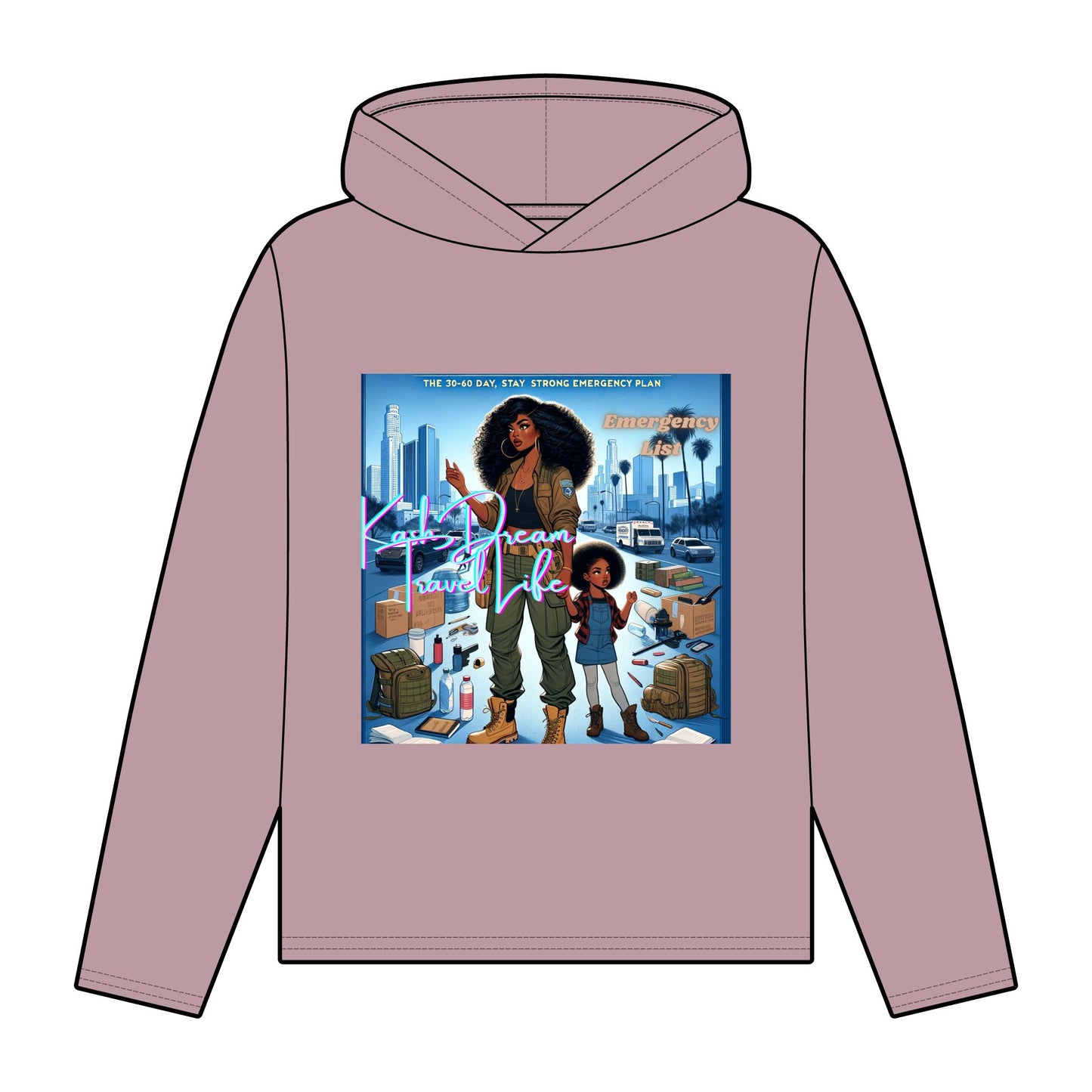 Women's Organic Relaxed Fit Hoodie - Dream Big, Live Bold Design