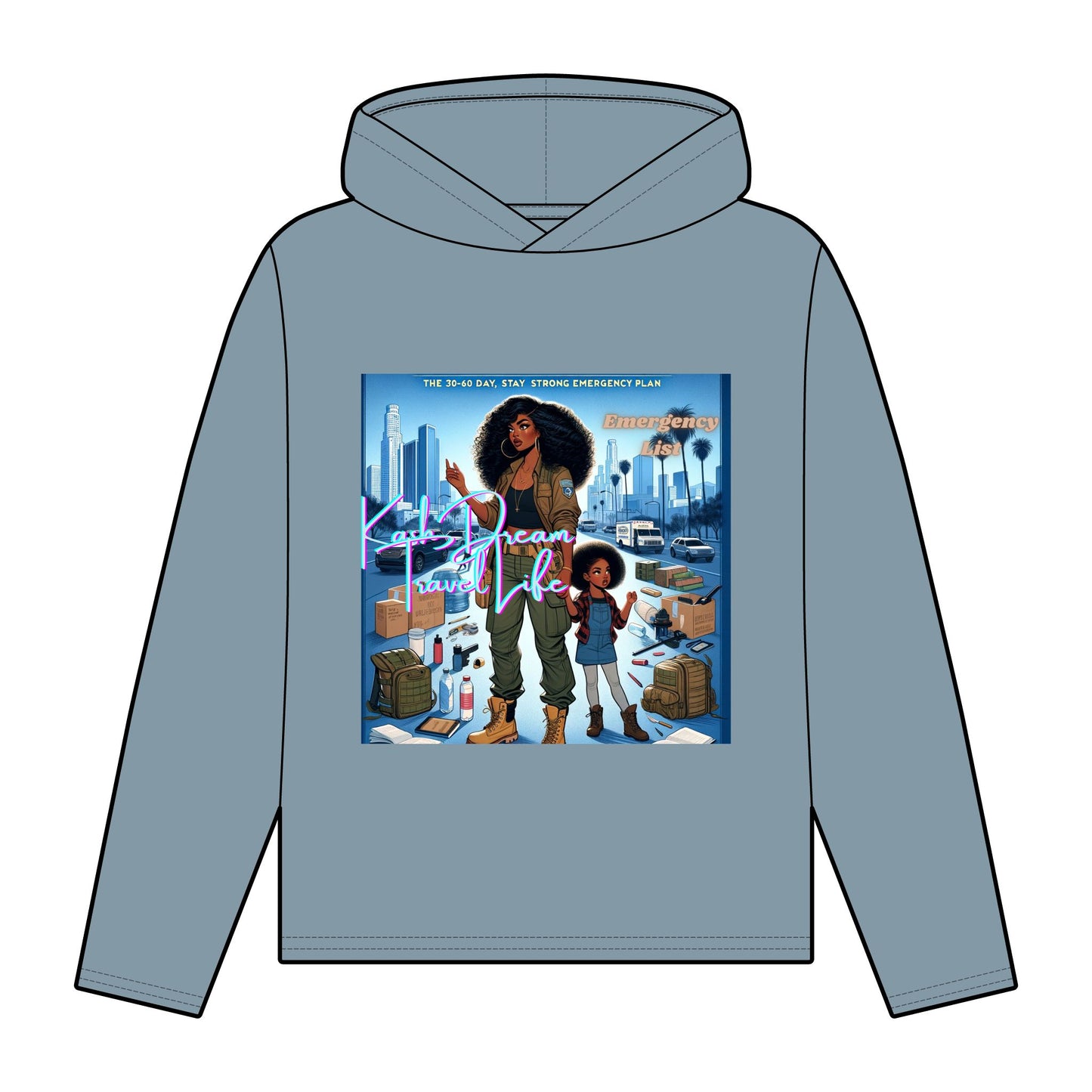 Women's Organic Relaxed Fit Hoodie - Dream Big, Live Bold Design