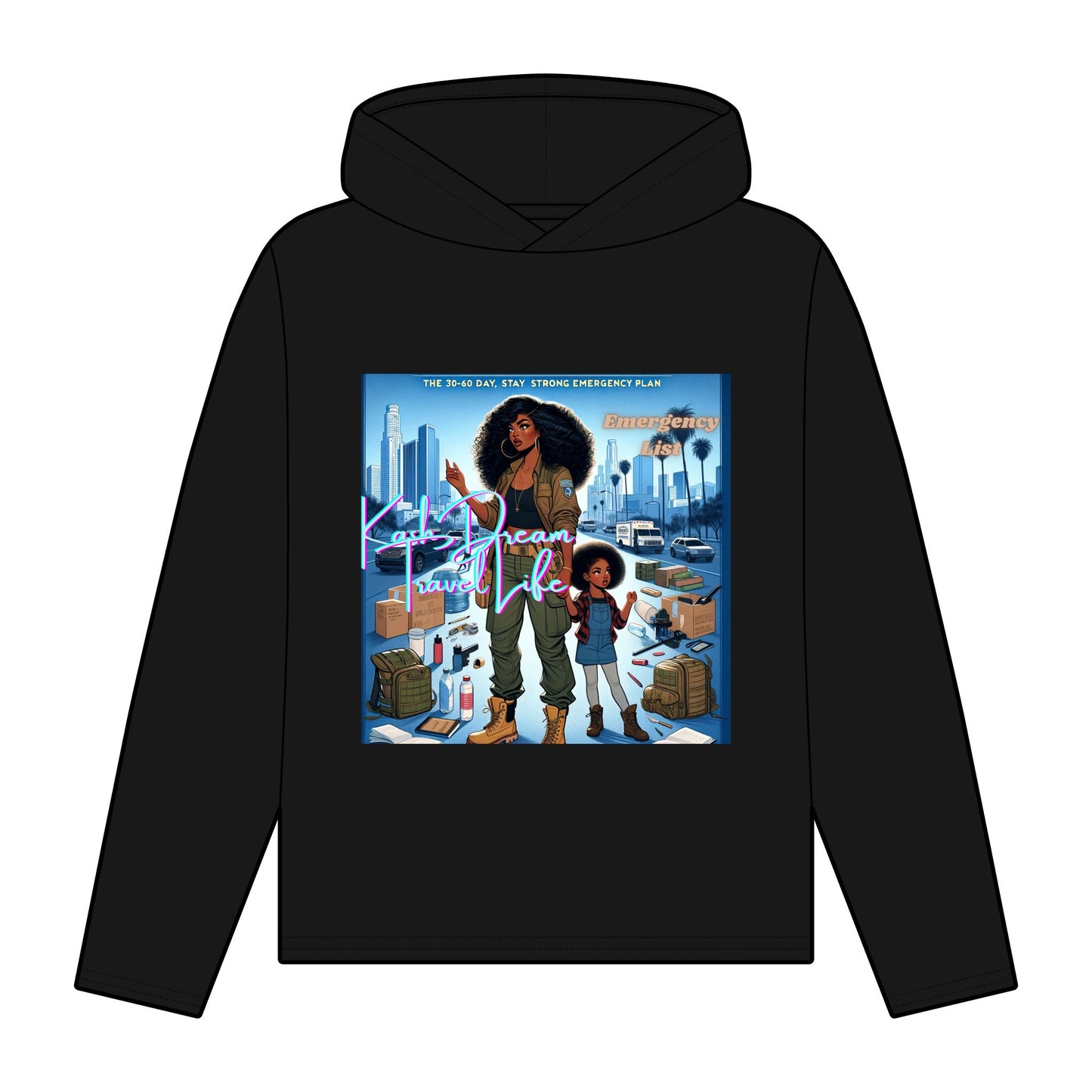 Women's Organic Relaxed Fit Hoodie - Dream Big, Live Bold Design