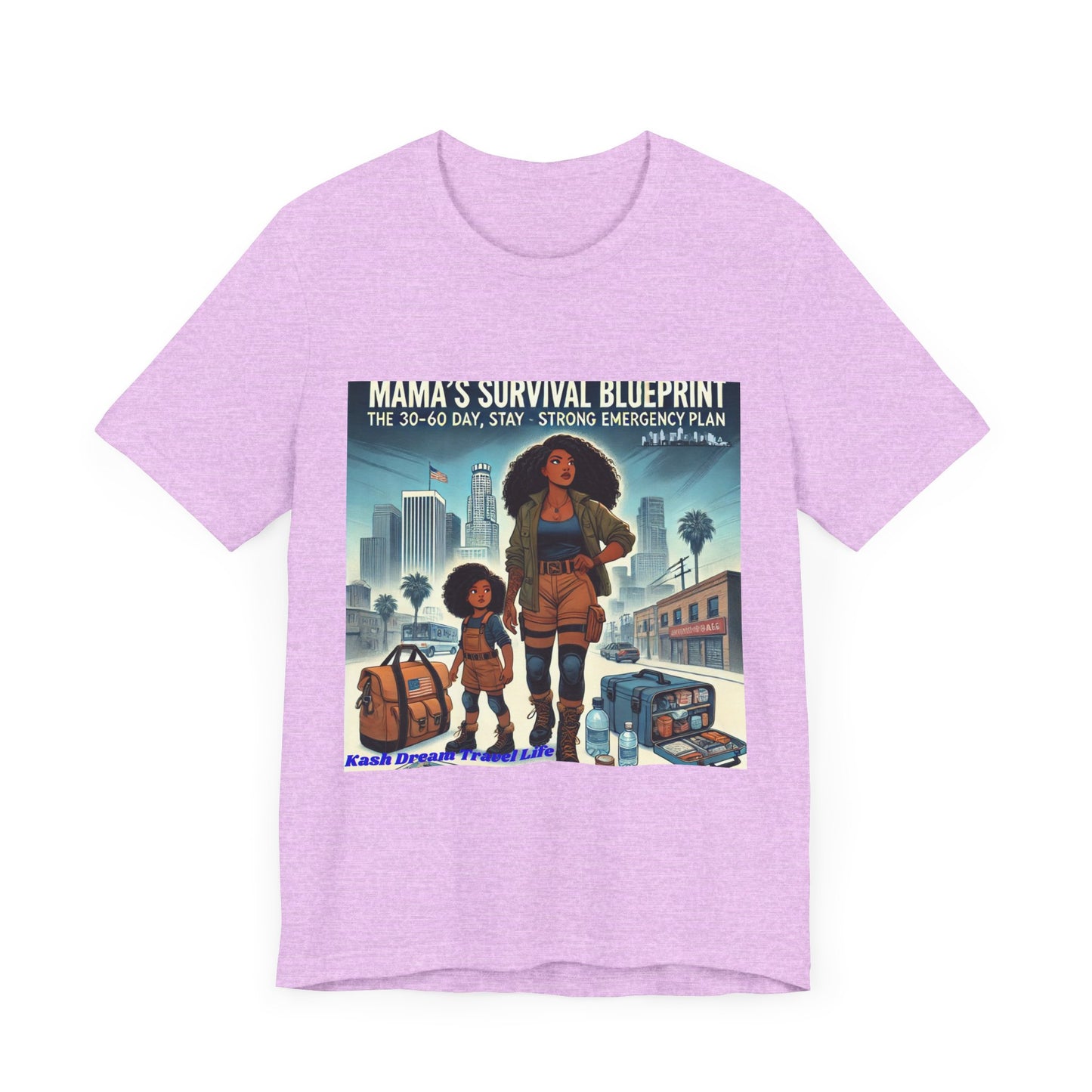 Mama's Survival Blueprint Tee - Unisex Short Sleeve Shirt for Strong Moms - Emergency Planning Design
