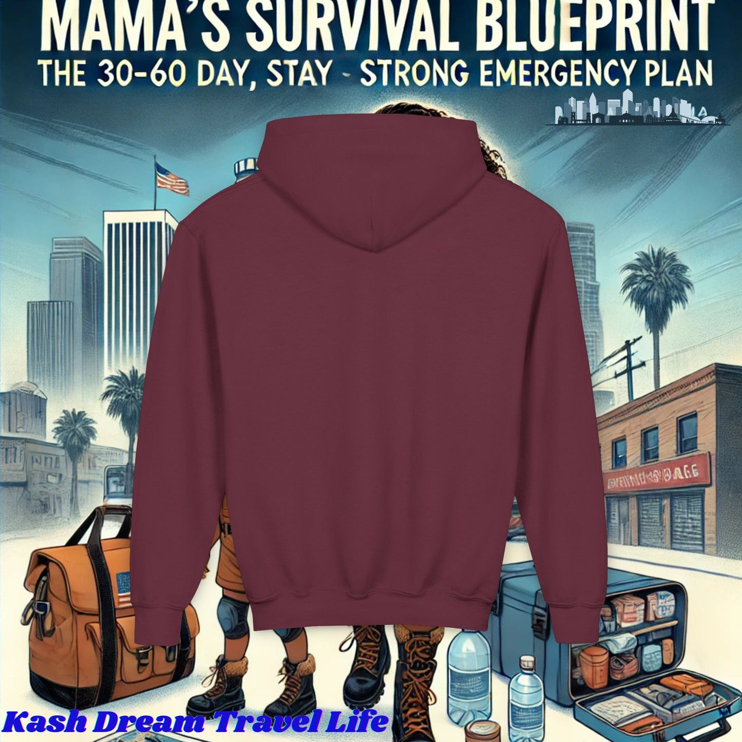 Mama's Survival Blueprint Youth Hoodie - Cozy & Inspirational Sweatshirt