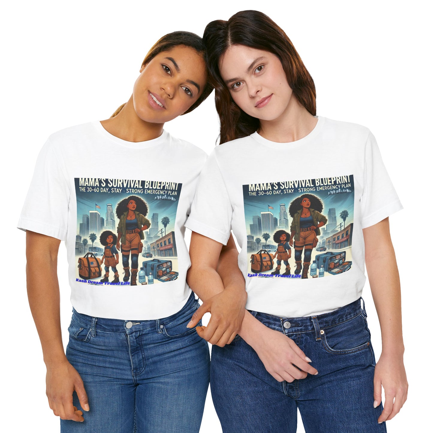Mama's Survival Blueprint Tee - Unisex Short Sleeve Shirt for Strong Moms - Emergency Planning Design