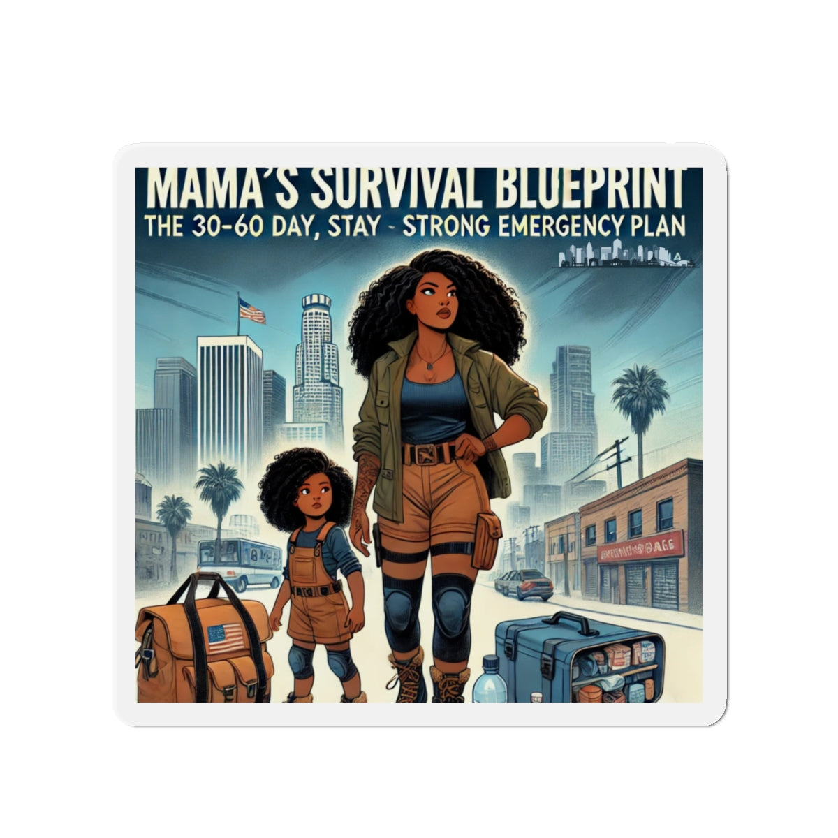 Mama's Survival Blueprint Die-Cut Magnet - Emergency Plan Decor for Moms & Kids