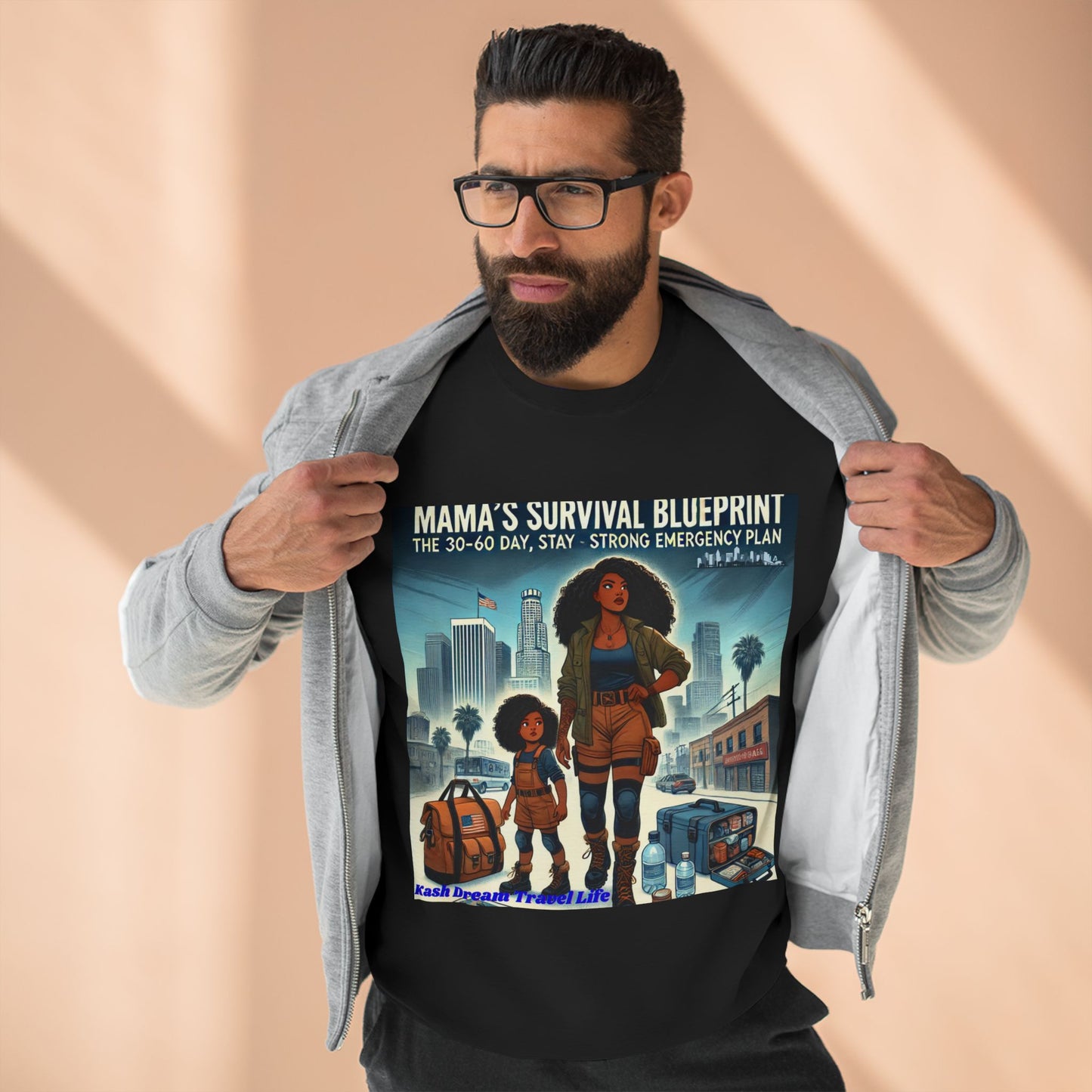 Mama's Survival Blueprint Unisex Crewneck Sweatshirt - Family Emergency Preparation