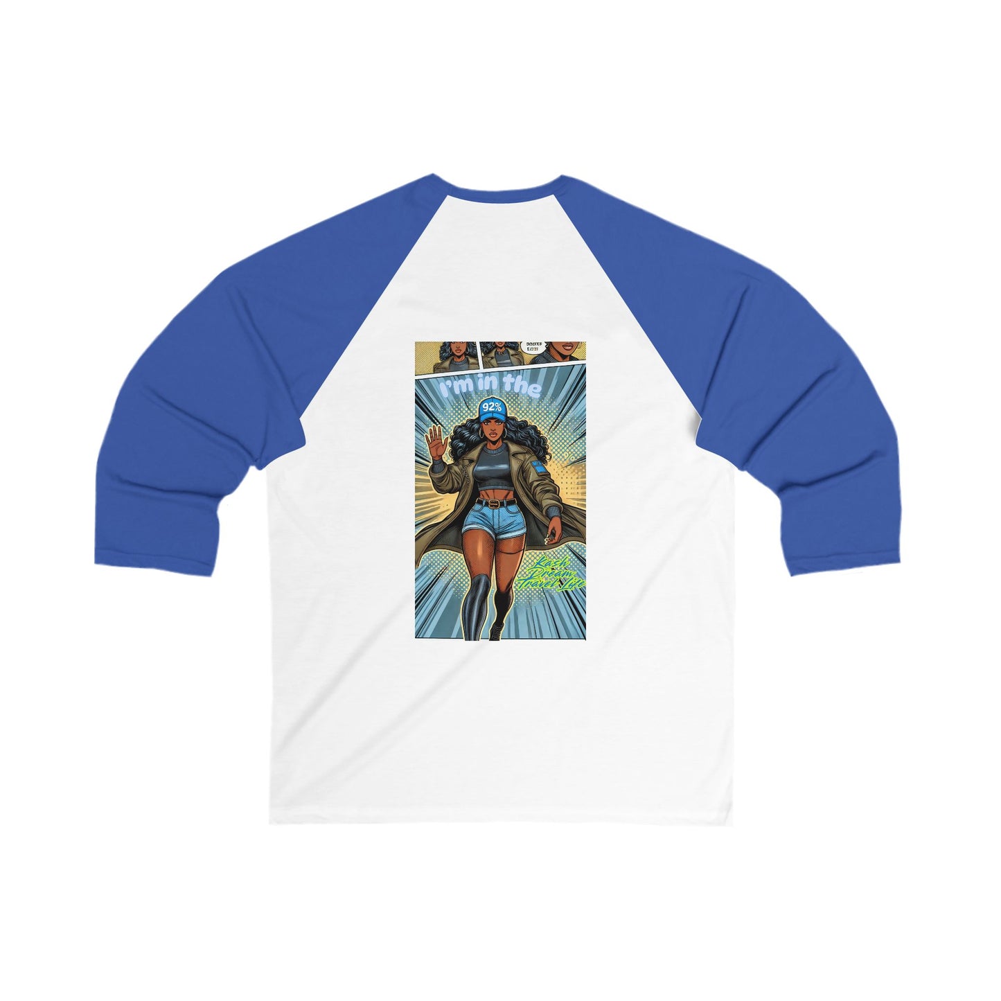 92% Empowered Graphic Baseball Tee - Unisex 3/4 Sleeve Shirt