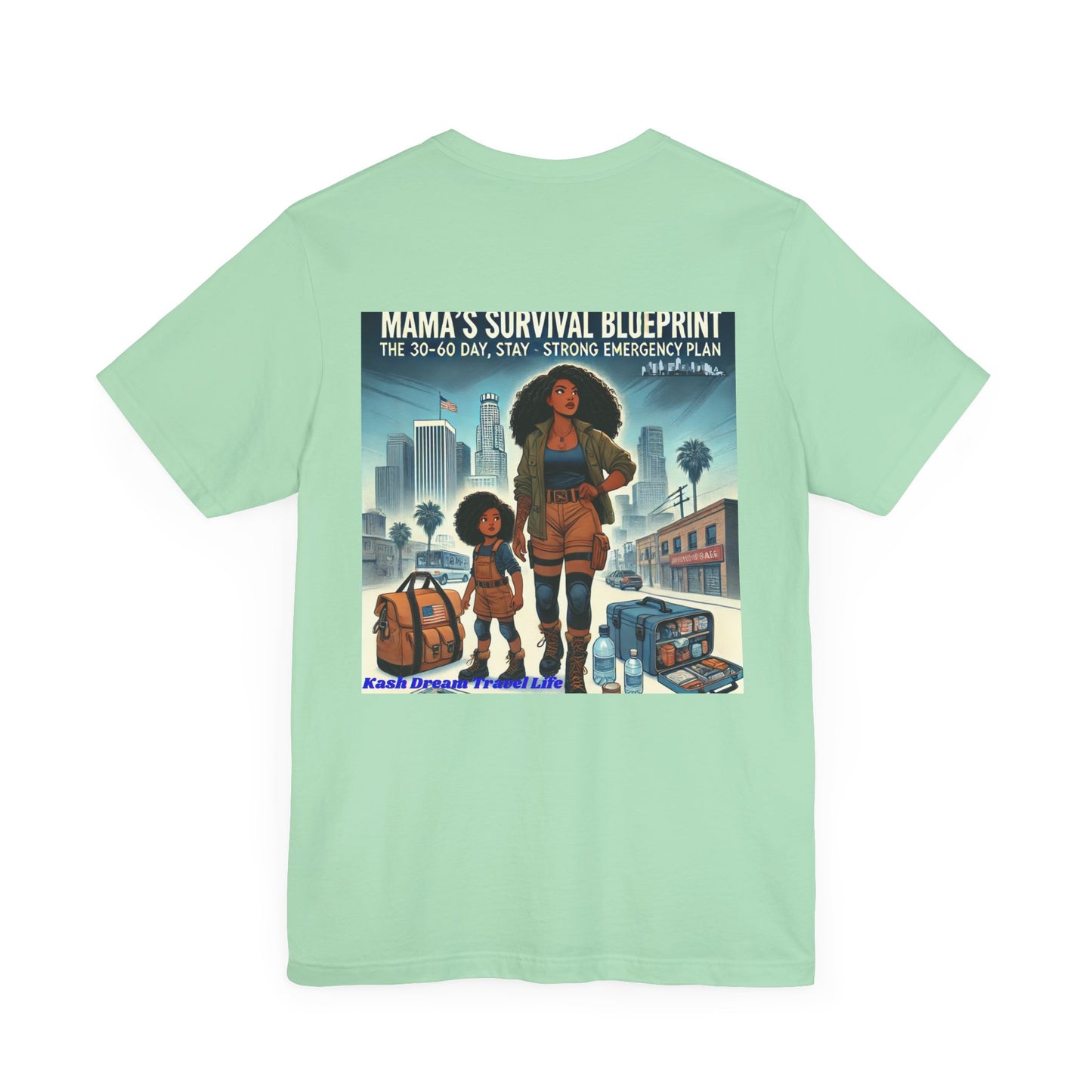 Mama's Survival Blueprint Tee - Unisex Short Sleeve Shirt for Strong Moms - Emergency Planning Design