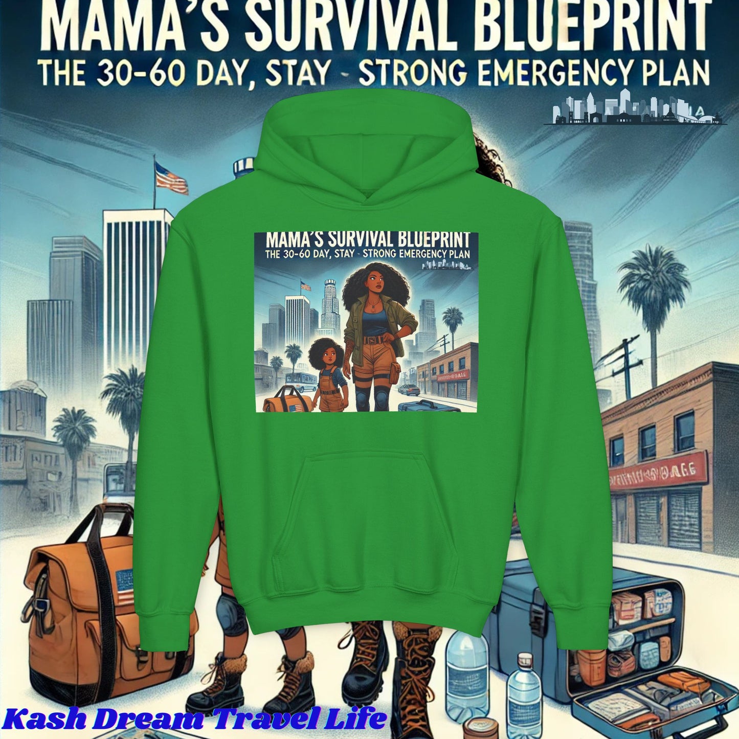 Mama's Survival Blueprint Youth Hoodie - Cozy & Inspirational Sweatshirt