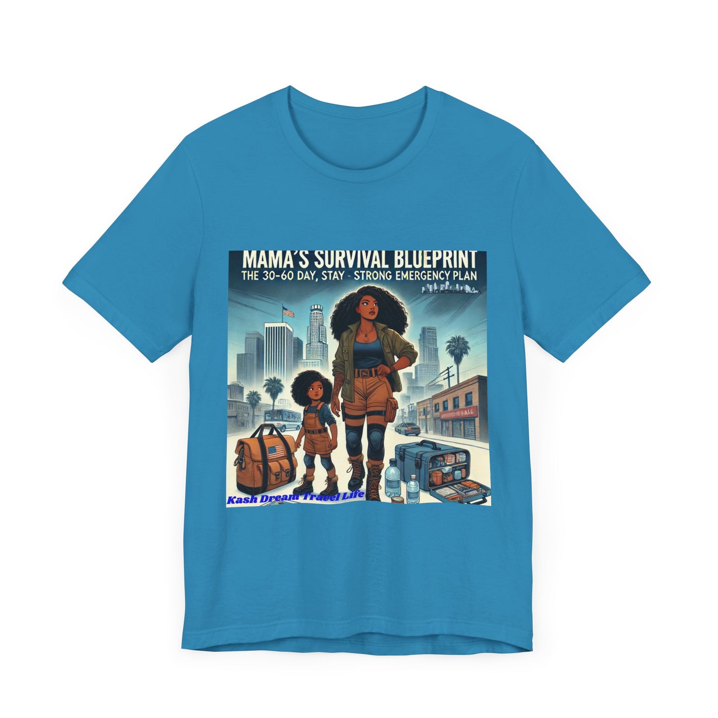 Mama's Survival Blueprint Tee - Unisex Short Sleeve Shirt for Strong Moms - Emergency Planning Design