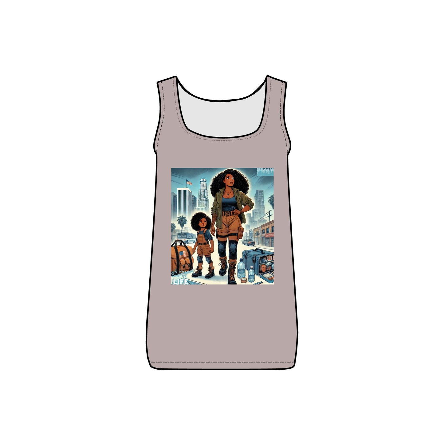 Mama's Survival Book Cover Stylish Survival Tank, Women's Micro Ribbed Tank, Casual Summer Top, Adventure Ready Apparel, Gift for Moms, Travel Outfit