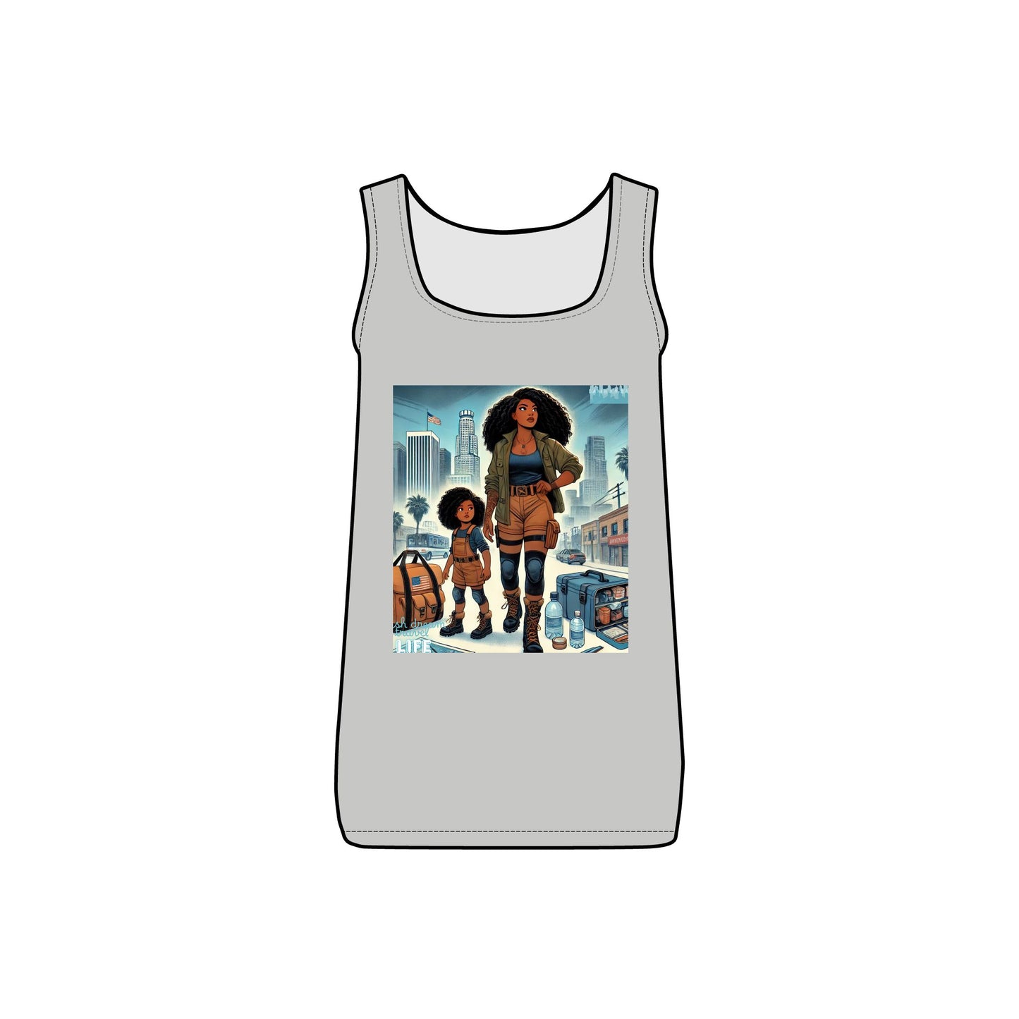Mama's Survival Book Cover Stylish Survival Tank, Women's Micro Ribbed Tank, Casual Summer Top, Adventure Ready Apparel, Gift for Moms, Travel Outfit