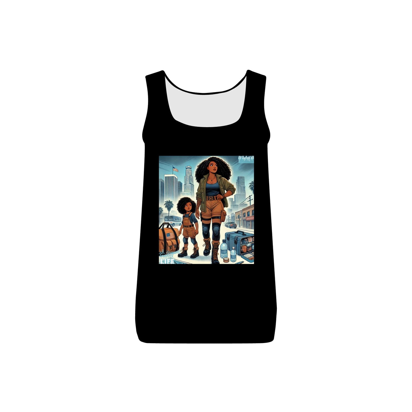 Mama's Survival Book Cover Stylish Survival Tank, Women's Micro Ribbed Tank, Casual Summer Top, Adventure Ready Apparel, Gift for Moms, Travel Outfit