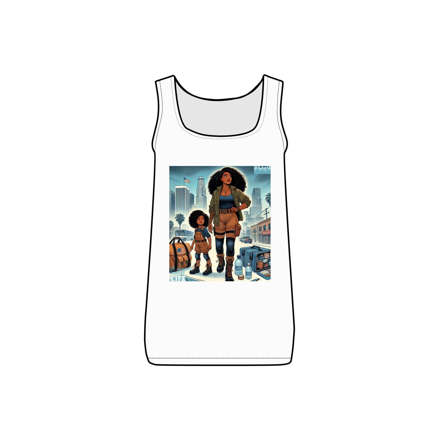 Mama's Survival Book Cover Stylish Survival Tank, Women's Micro Ribbed Tank, Casual Summer Top, Adventure Ready Apparel, Gift for Moms, Travel Outfit