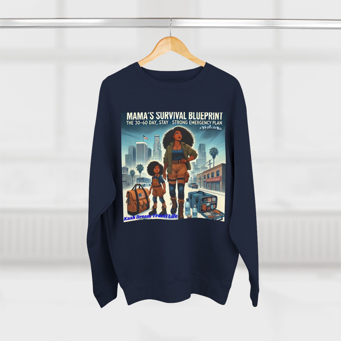 Mama's Survival Blueprint Unisex Crewneck Sweatshirt - Family Emergency Preparation
