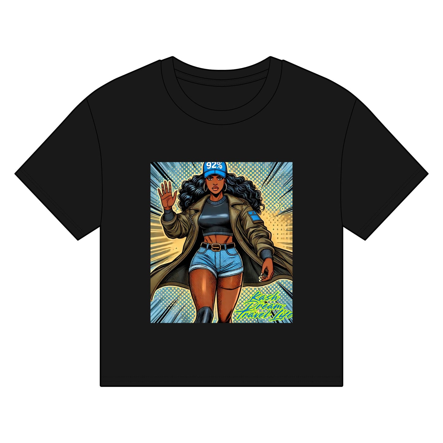 Empowering Women's Organic Boxy T-Shirt - 'I’m in the 92%' Graphic Tee By Kash Dream Travel Life
