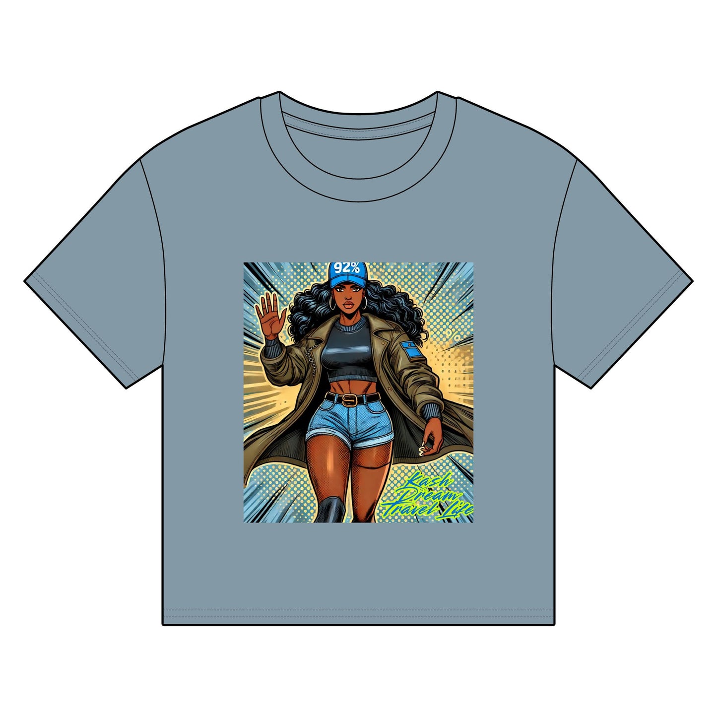 Empowering Women's Organic Boxy T-Shirt - 'I’m in the 92%' Graphic Tee By Kash Dream Travel Life