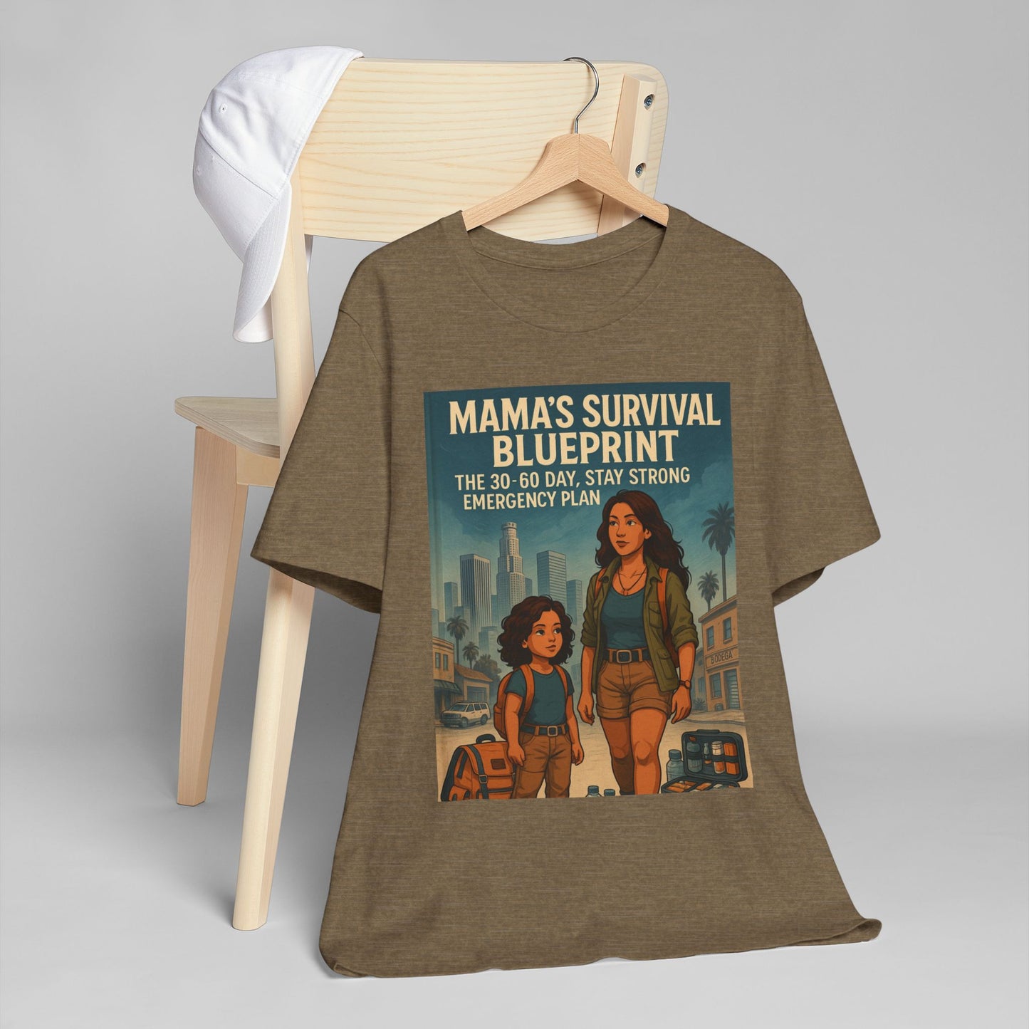 Mama's Survival Blueprint Latin Unisex Jersey T-Shirt - Empowering Family Design for Everyday Wear