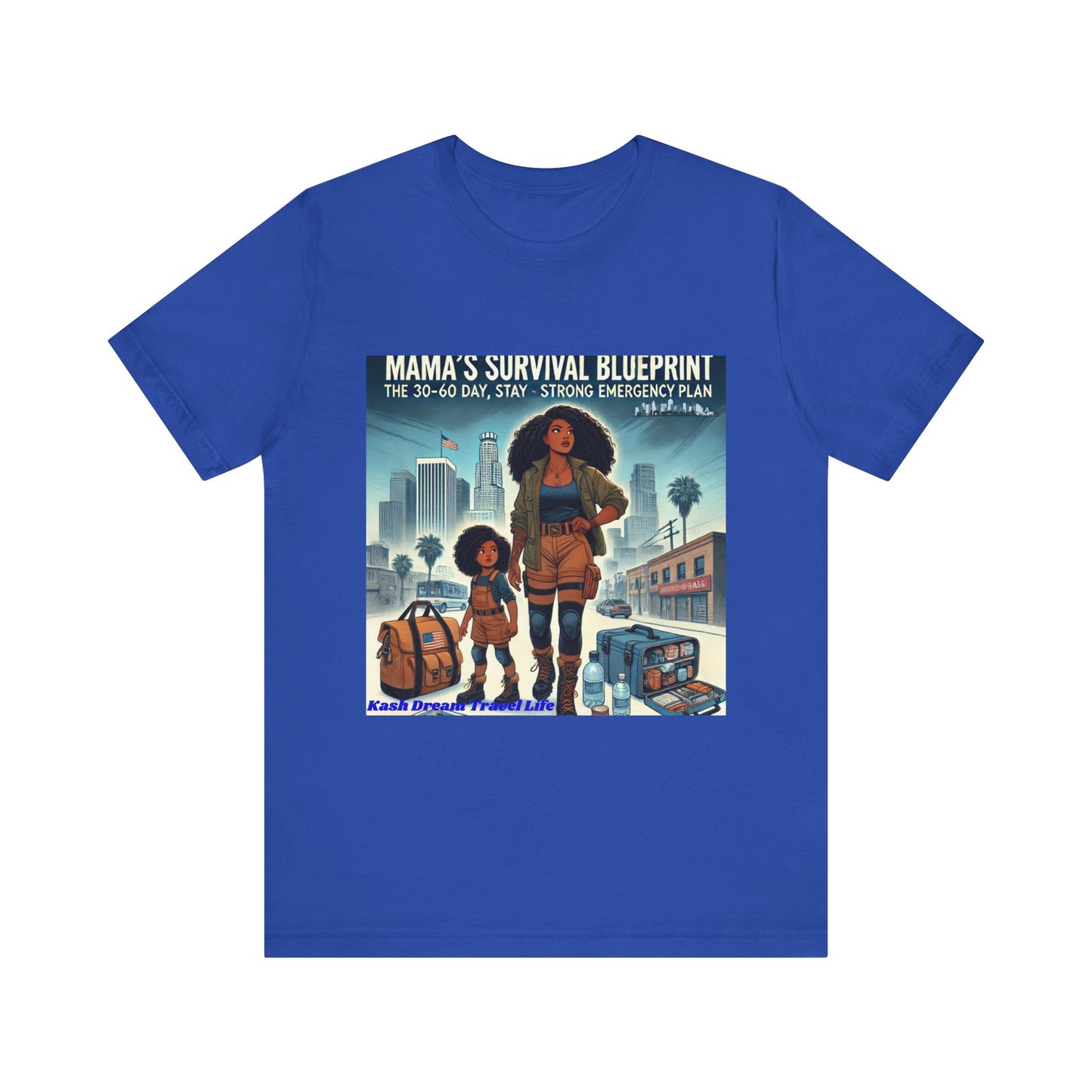 Mama's Survival Blueprint Tee - Unisex Short Sleeve Shirt for Strong Moms - Emergency Planning Design