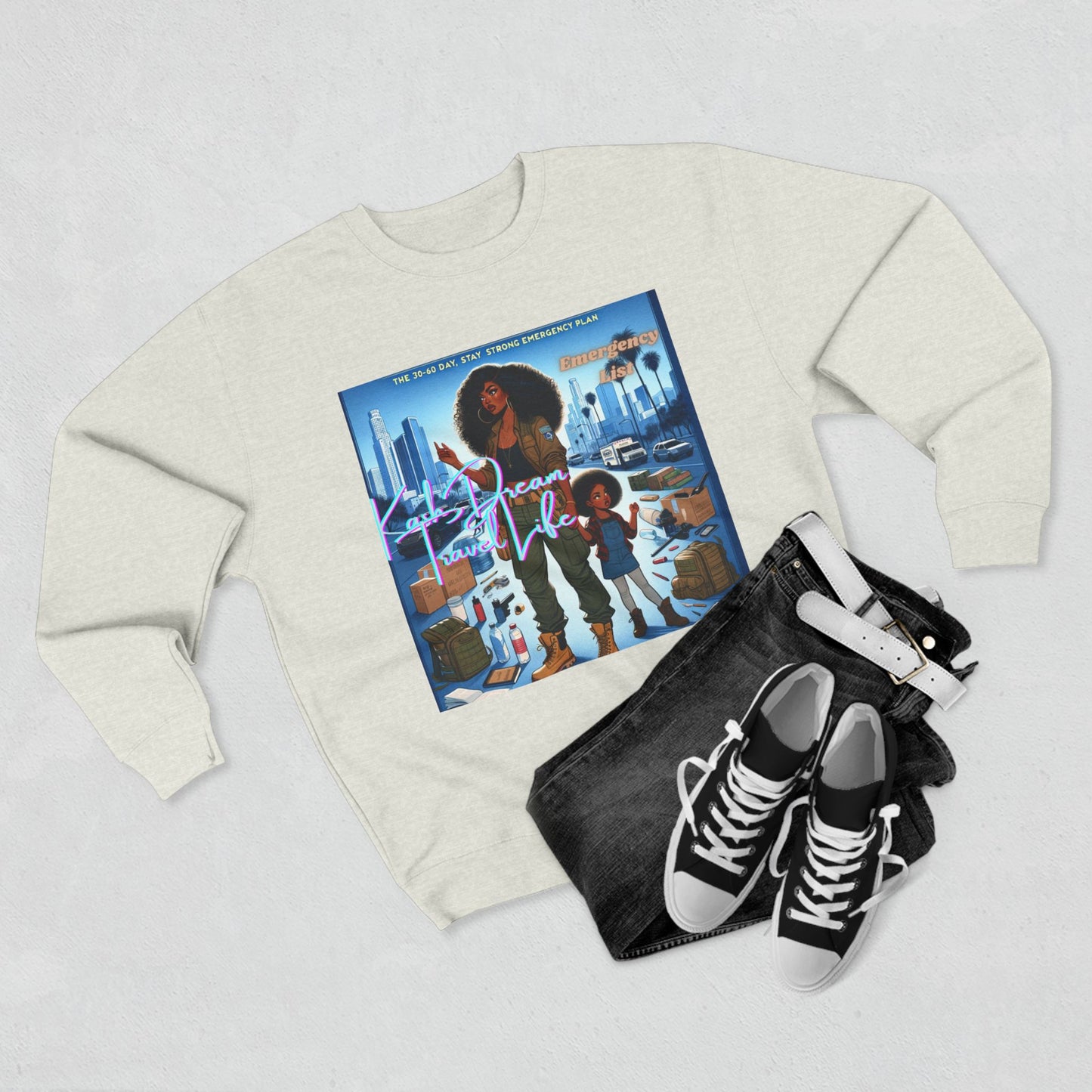 Emergency Preparedness Mama Family Sweatshirt featuring Mother Daughter Reminder