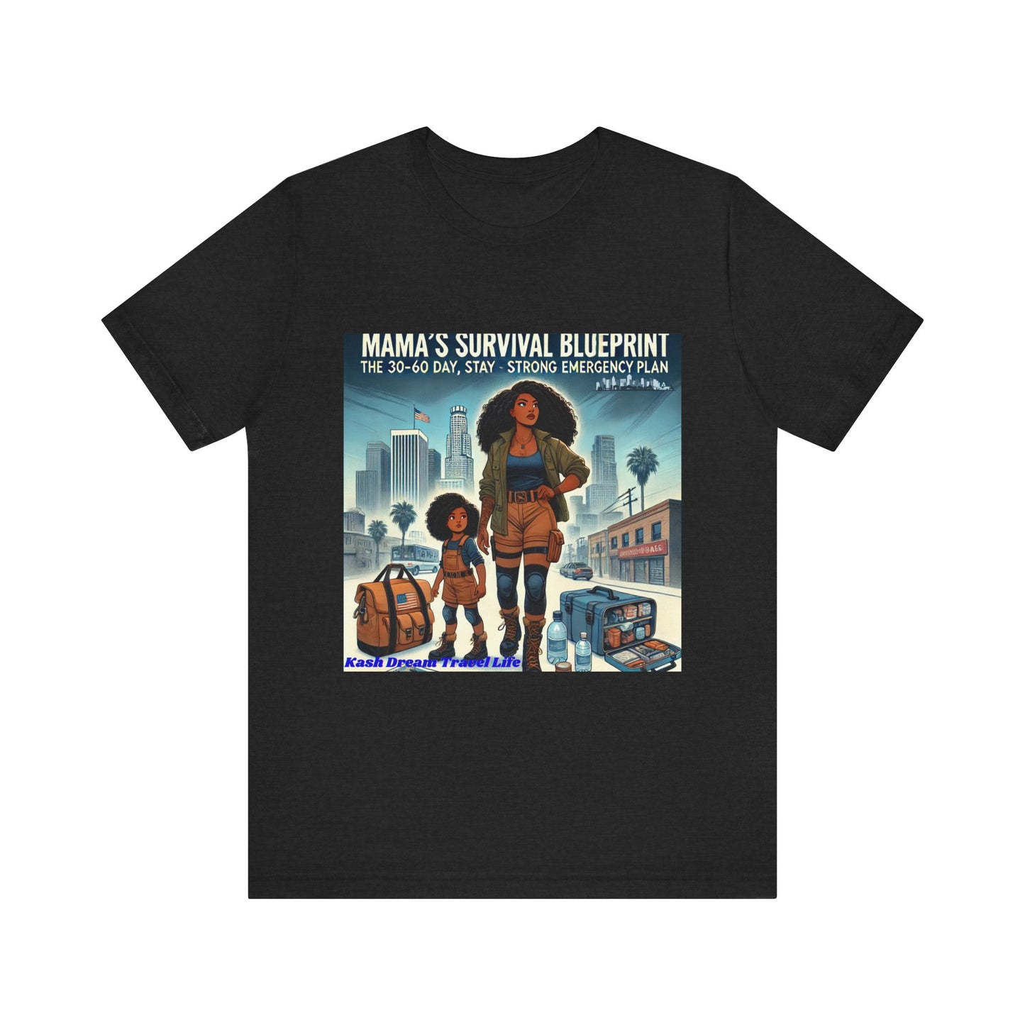Mama's Survival Blueprint Tee - Unisex Short Sleeve Shirt for Strong Moms - Emergency Planning Design