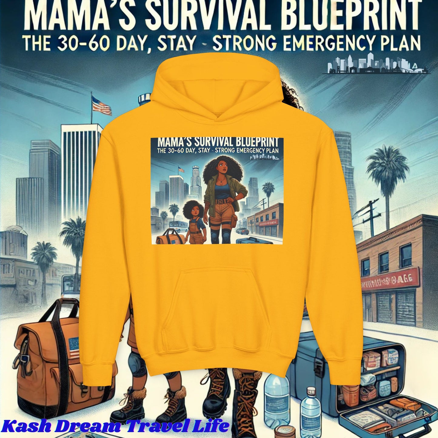 Mama's Survival Blueprint Youth Hoodie - Cozy & Inspirational Sweatshirt