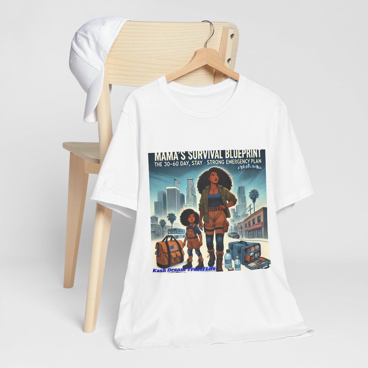 Mama's Survival Blueprint Tee - Unisex Short Sleeve Shirt for Strong Moms - Emergency Planning Design
